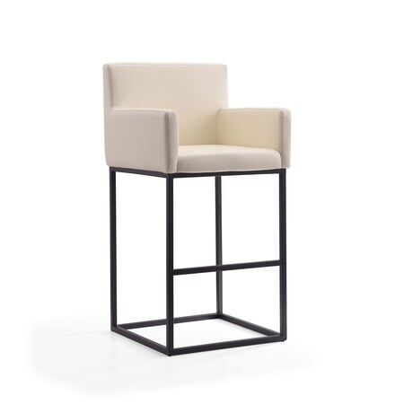Manhattan Comfort Ambassador Barstool in Cream and Black BS017-CR